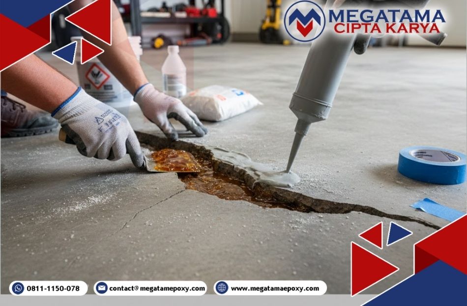 Cara Memperbaiki Retakan Besar pada Lantai Beton dengan Resin dan Epoxy