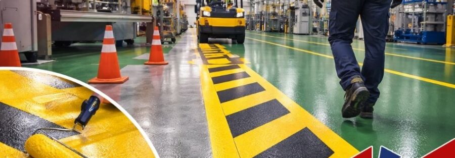 Pentingnya Cat Epoxy Anti-Slip dan Line Marking untuk Keselamatan Kerja di Pabrik